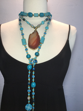 Load image into Gallery viewer, turquoise agate lariat
