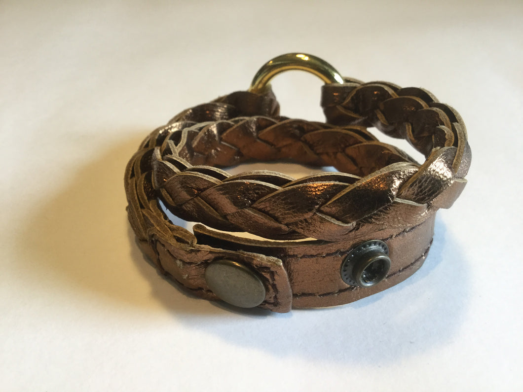 braided leather wrap