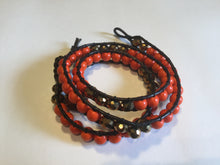 Load image into Gallery viewer, orange mala wrap
