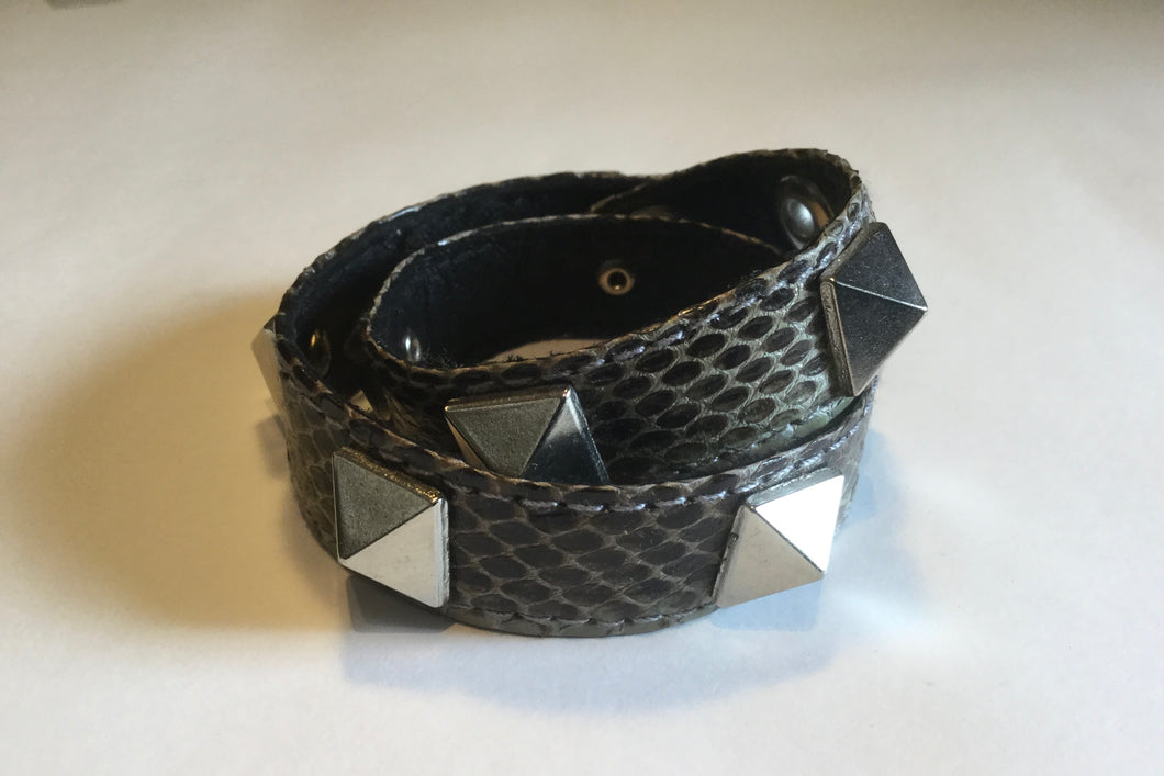 silver snakeskin wrap