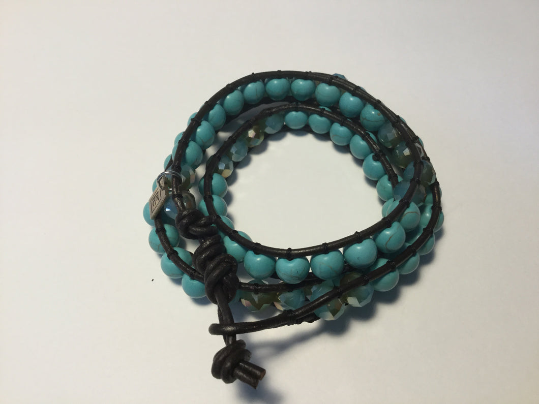 turquoise mala wrap